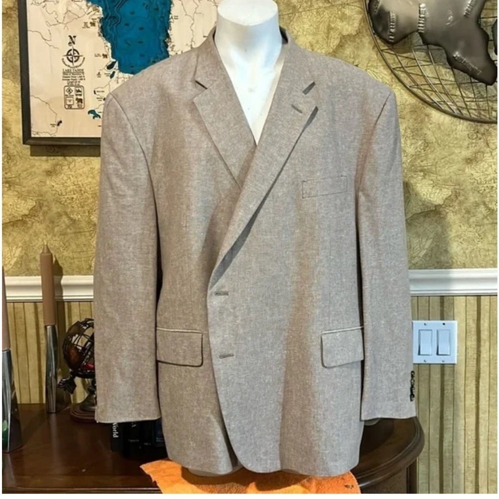 Stafford Light Brown Blazer. 58S. NWT